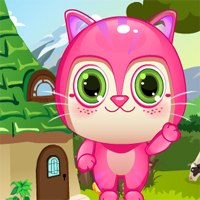 Free online html5 games - Cute Pink Kitty Rescue Games4King game 