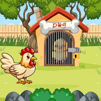 Free online html5 escape games - Chick Trapped In Dog Cabin
