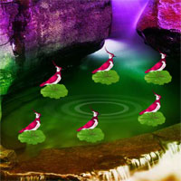 Free online html5 games - Games2Rule Easter Cascade Forest Escape game - WowEscape 
