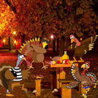 Free online html5 games - Thanksgiving Dancing Turkey Escape game 