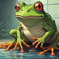 Free online html5 escape games - Mischievous Frog Rescue