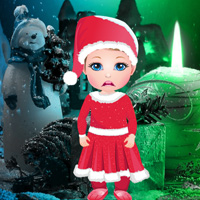 Free online html5 games - Little Girl Christmas Gift Escape game - WowEscape 