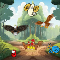 Free online html5 escape games - Wow Hen Family Trapped To Eagles