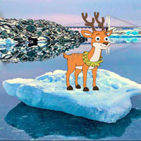 Free online html5 games - G2R Naive Reindeer Iceland Escape game 