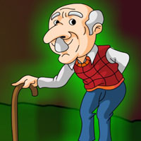 Free online html5 escape games - Find the Old Man Walking Stick