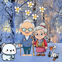 Free online html5 escape games - Help Winter Shivering Grandpa