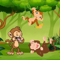 Free online html5 escape games - Naughty Monkey Jungle Escape