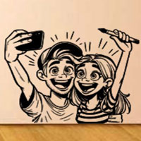 Free online html5 games - 8B Find Selfie Friends game - WowEscape 
