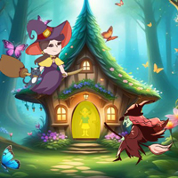 Free online html5 games -  Wow Girl Escapes Dangerous Witches game 