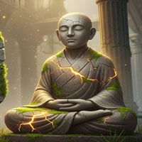 Free online html5 escape games - Statue Temple Monk Escape