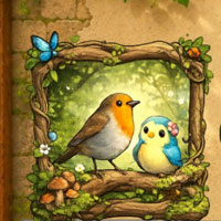 Free online html5 escape games - Find Forest Bird Robin and Kiki