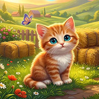Free online html5 escape games - Farm House Kitten Escape