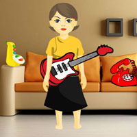 Free online html5 escape games -  Riya Goes To Guitar Class