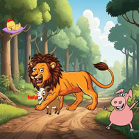 Wow Goat Stuck In Lion