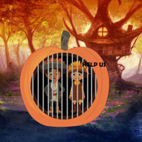 Free online html5 games - Wow Fearsome Forest Children Escape game 