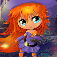 Free online html5 games - G4K Lovely Witch Girl Escape game - WowEscape 