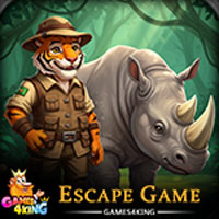 Free online html5 escape games - Forest Tiger And Rhino Rescue 