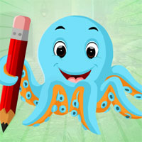 Free online html5 games - G4K Blue Octopus Escape game - WowEscape 