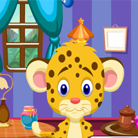 Free online html5 games - Funny Leopard Cub Rescue Games4King game 
