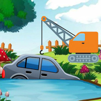 Free online html5 games - Rescue The Car From Pond HTML5 game 