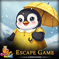 Free online html5 escape games - Raindrop Penguin Rescue 