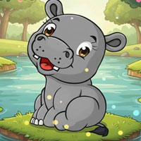 Free online html5 escape games - Baby Hippo Escape