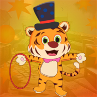 Free online html5 games - Games4King Joyous Circus Tiger Escape game - WowEscape 