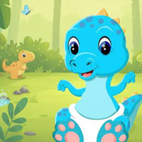 Free online html5 escape games - Blue Mini Dino Escape