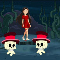Free online html5 games -  G2R Injured Girl Escaped Scary Land  game 